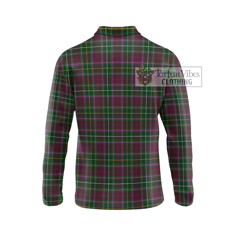 Crosbie Tartan Long Sleeve Polo Shirt with Family Crest DNA In Me Style - Tartanvibesclothing Shop