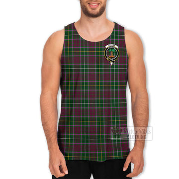 Tartan Vibes Clothing Crosbie Tartan Men's Tank Top with Family Crest Celtic Skull Style