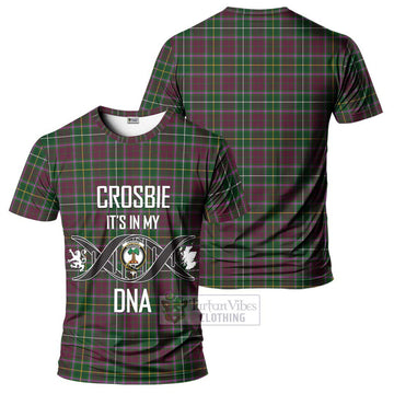 Crosbie Tartan T-Shirt with Family Crest DNA In Me Style - Tartan Vibes Clothing