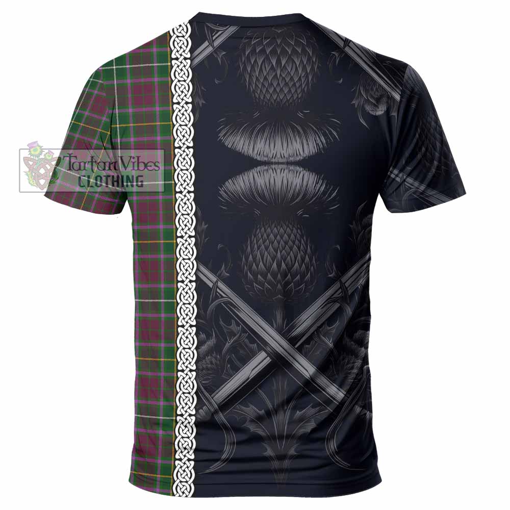 Crosbie Tartan T-Shirt with Family Crest Cross Sword Thistle Celtic Vibes - Tartan Vibes Clothing