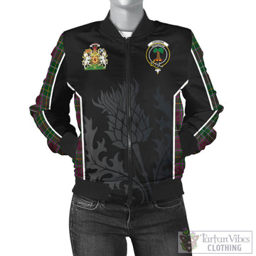 Crosbie Tartan Bomber Jacket with Family Crest and Scottish Thistle Vibes Sport Style