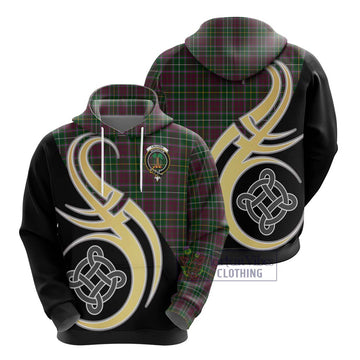Crosbie Tartan Hoodie with Family Crest and Celtic Symbol Style - Tartan Vibes Clothing