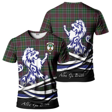 Crosbie Tartan T-Shirt with Alba Gu Brath Regal Lion Emblem
