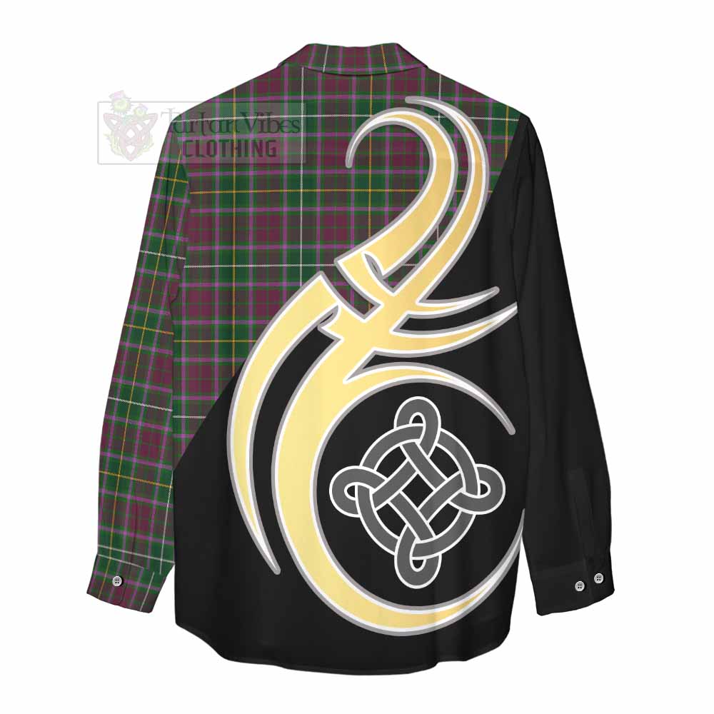 Tartan Vibes Clothing Crosbie Tartan Women's Casual Shirt with Family Crest and Celtic Symbol Style