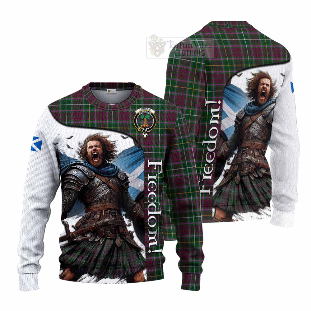 Crosbie Crest Tartan Knitted Sweater Inspired by the Freedom of Scottish Warrior - Tartan Vibes Clothing