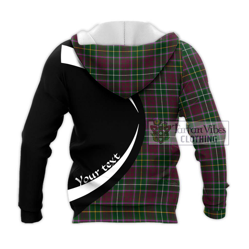 Crosbie Tartan Knitted Hoodie with Family Crest Circle Style - Tartan Vibes Clothing
