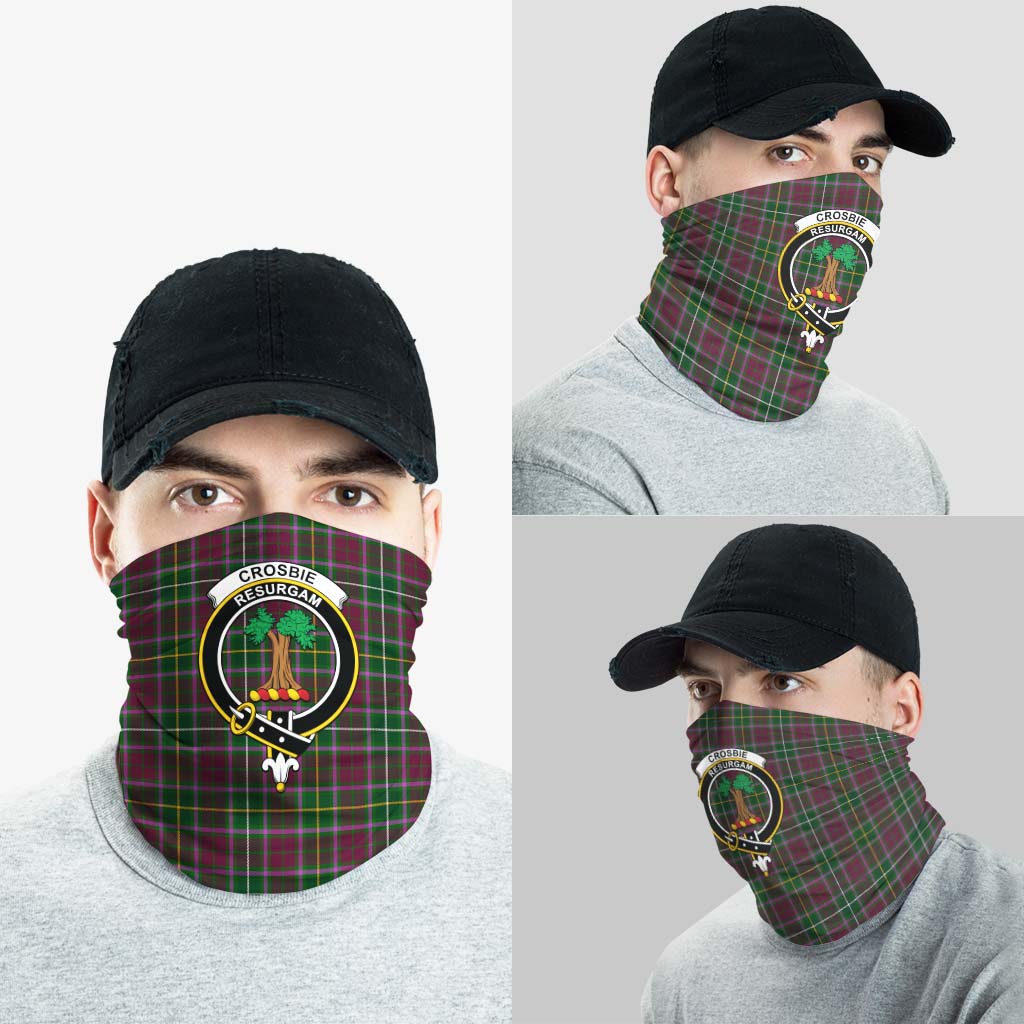 Crosbie Tartan Neck Gaiters, Tartan Bandanas, Tartan Head Band with Family Crest