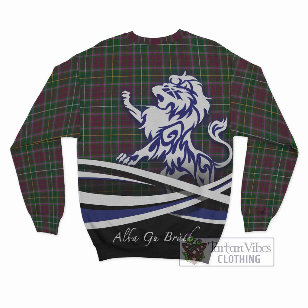 Crosbie Tartan Sweatshirt with Alba Gu Brath Regal Lion Emblem - Tartanvibesclothing Shop