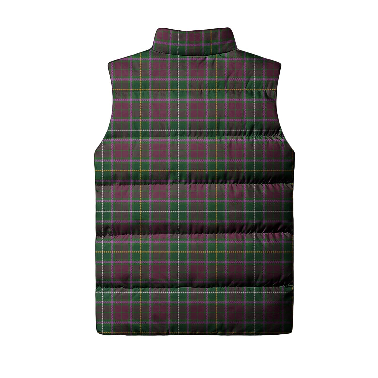 Crosbie Tartan Sleeveless Puffer Jacket with Family Crest - Tartanvibesclothing