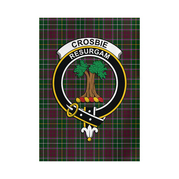 Crosbie Tartan Garden Flag with Family Crest