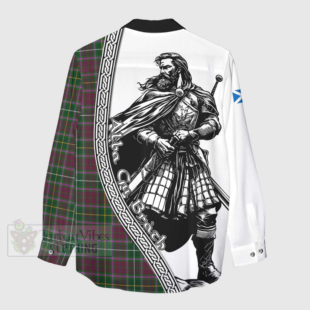 Tartan Vibes Clothing Crosbie Tartan Clan Crest Women's Casual Shirt with Highlander Warrior Celtic Style