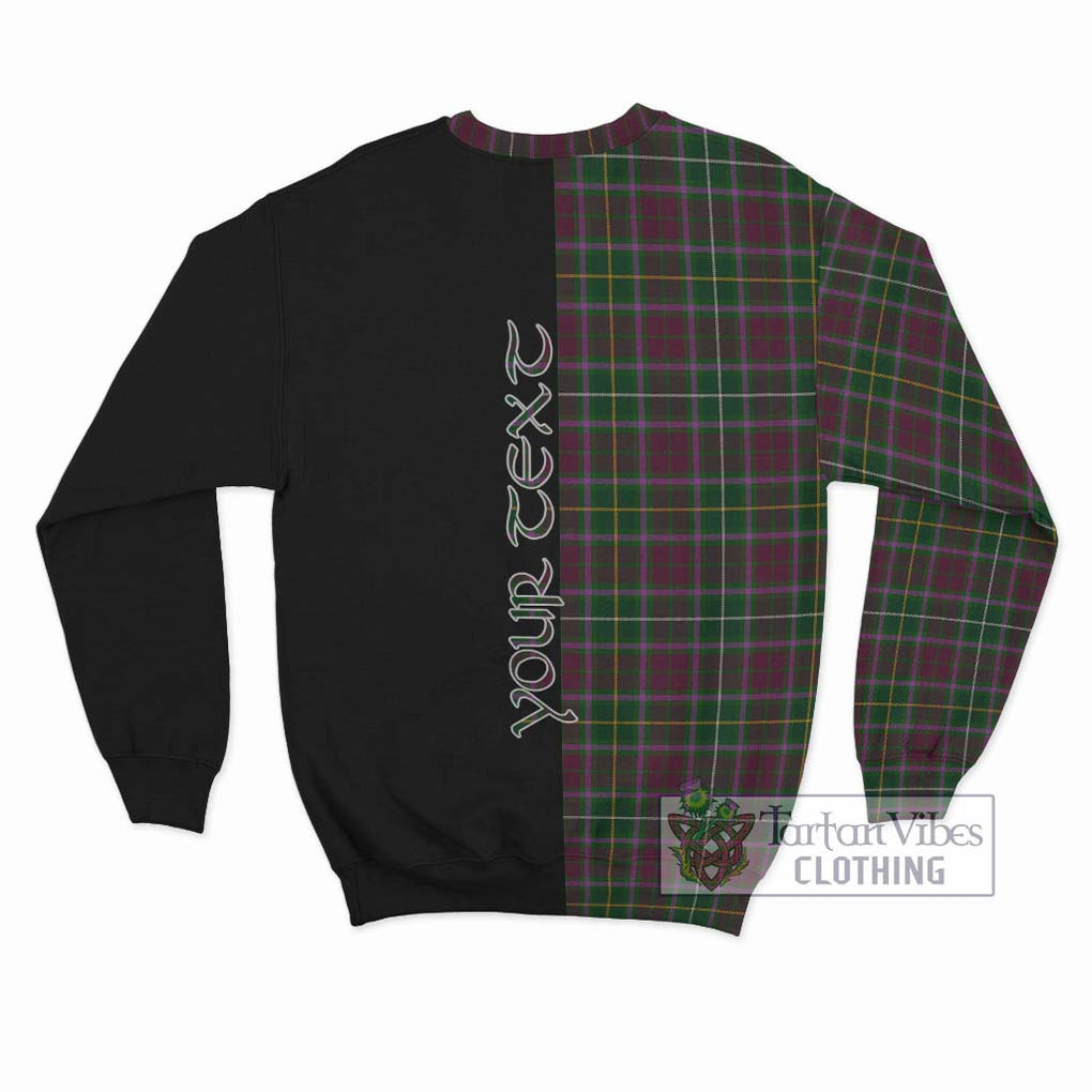 Crosbie Tartan Sweatshirt with Family Crest and Half Of Me Style - Tartanvibesclothing Shop