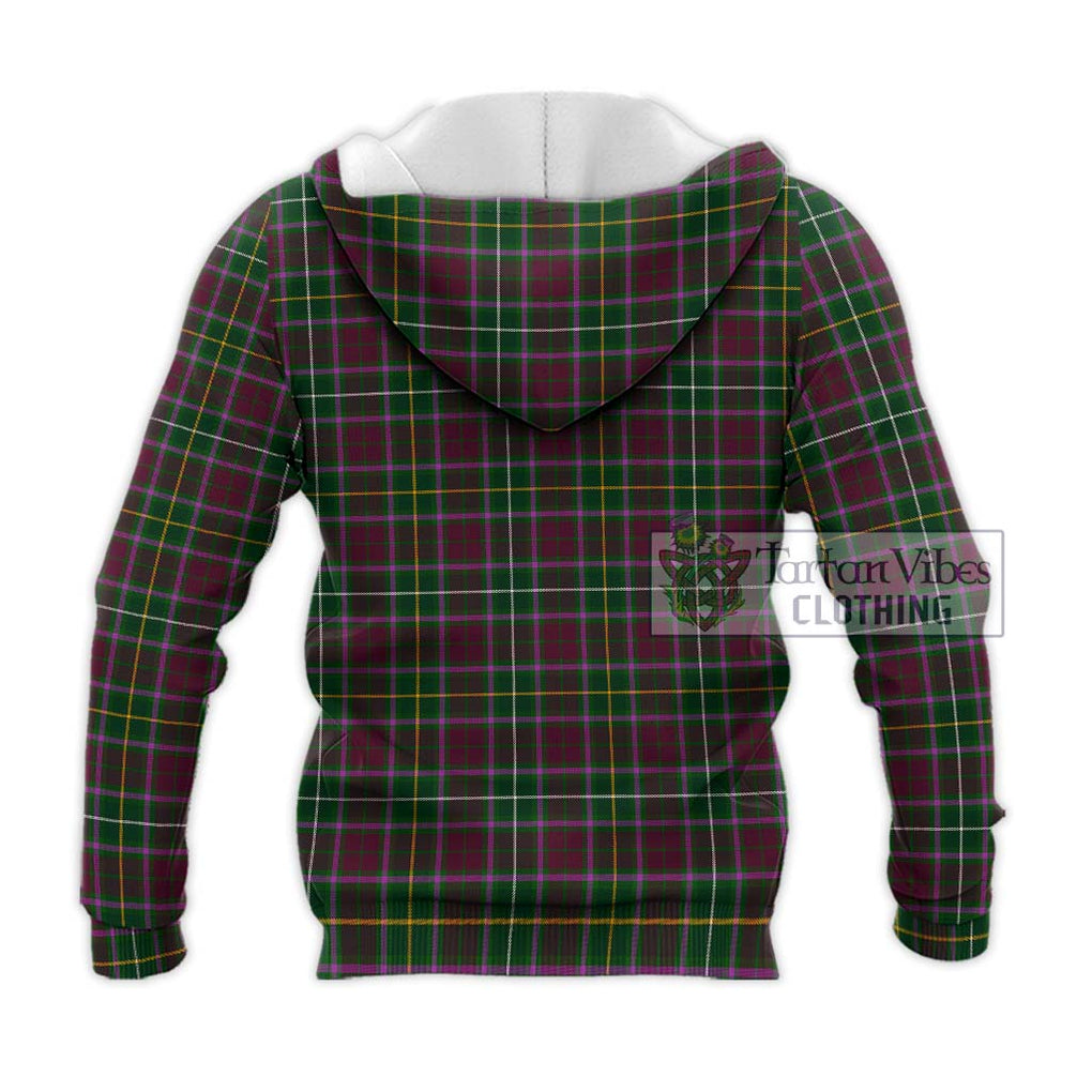 Crosbie Tartan Knitted Hoodie with Family Crest DNA In Me Style - Tartanvibesclothing Shop