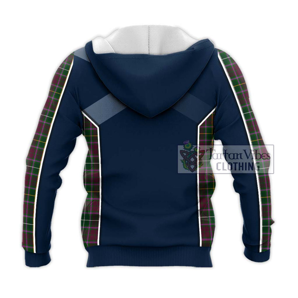 Crosbie Tartan Knitted Hoodie with Family Crest and Lion Rampant Vibes Sport Style - Tartan Vibes Clothing