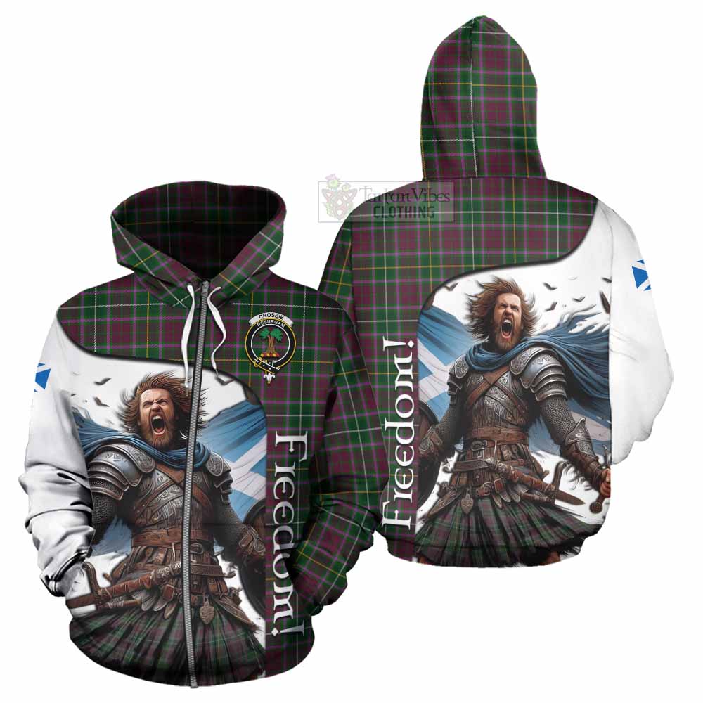 Tartan Vibes Clothing Crosbie Crest Tartan Hoodie Inspired by the Freedom of Scottish Warrior