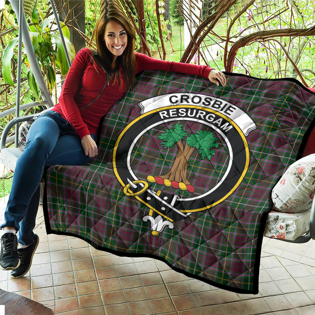 crosbie-tartan-quilt-with-family-crest