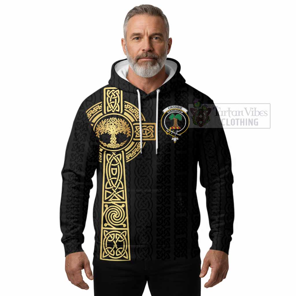 Crosbie Clan Crest Hoodie with Celtic Tree of Life Inspired