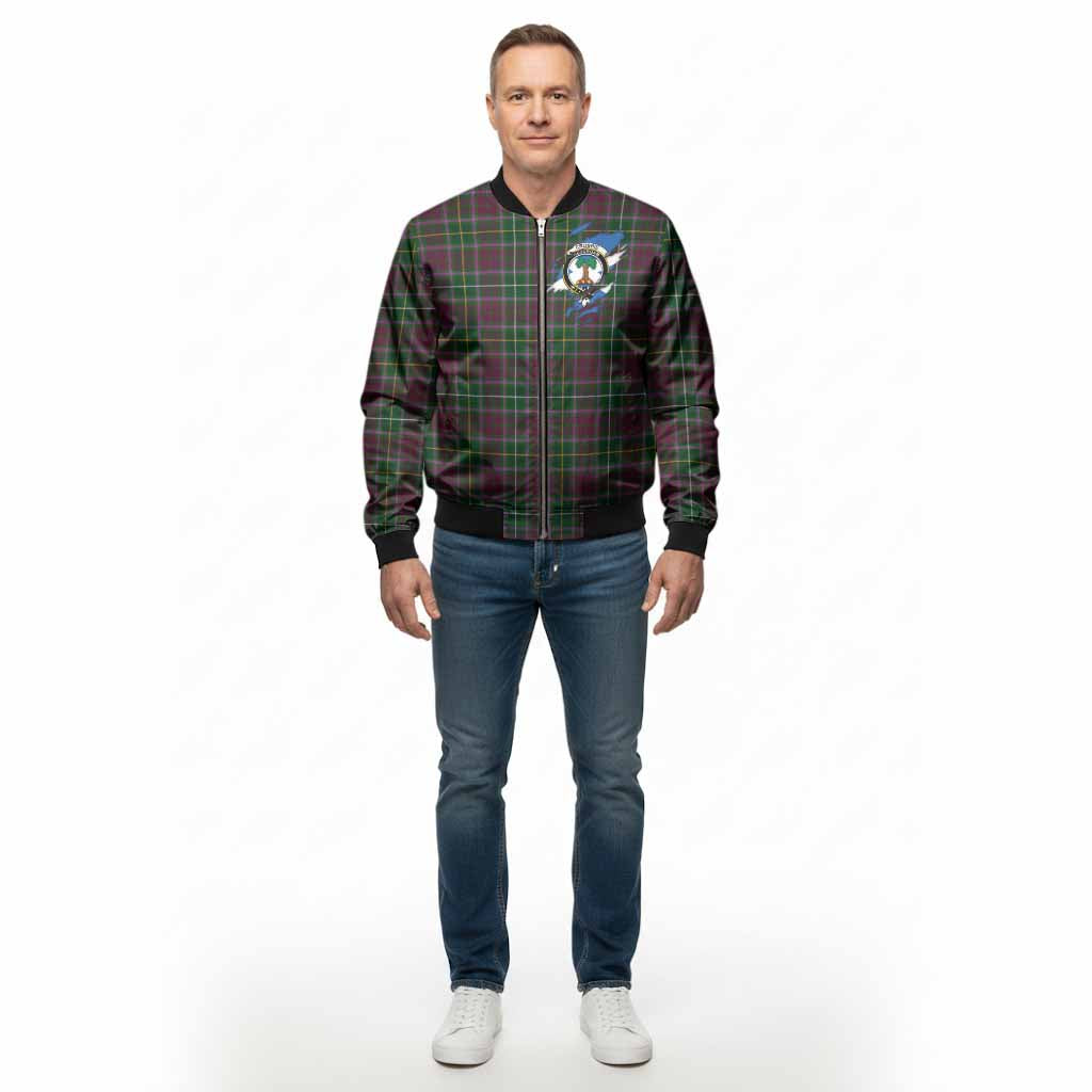 Crosbie Clan Crest In Me Tartan Bomber Jacket Scotland Flag Style