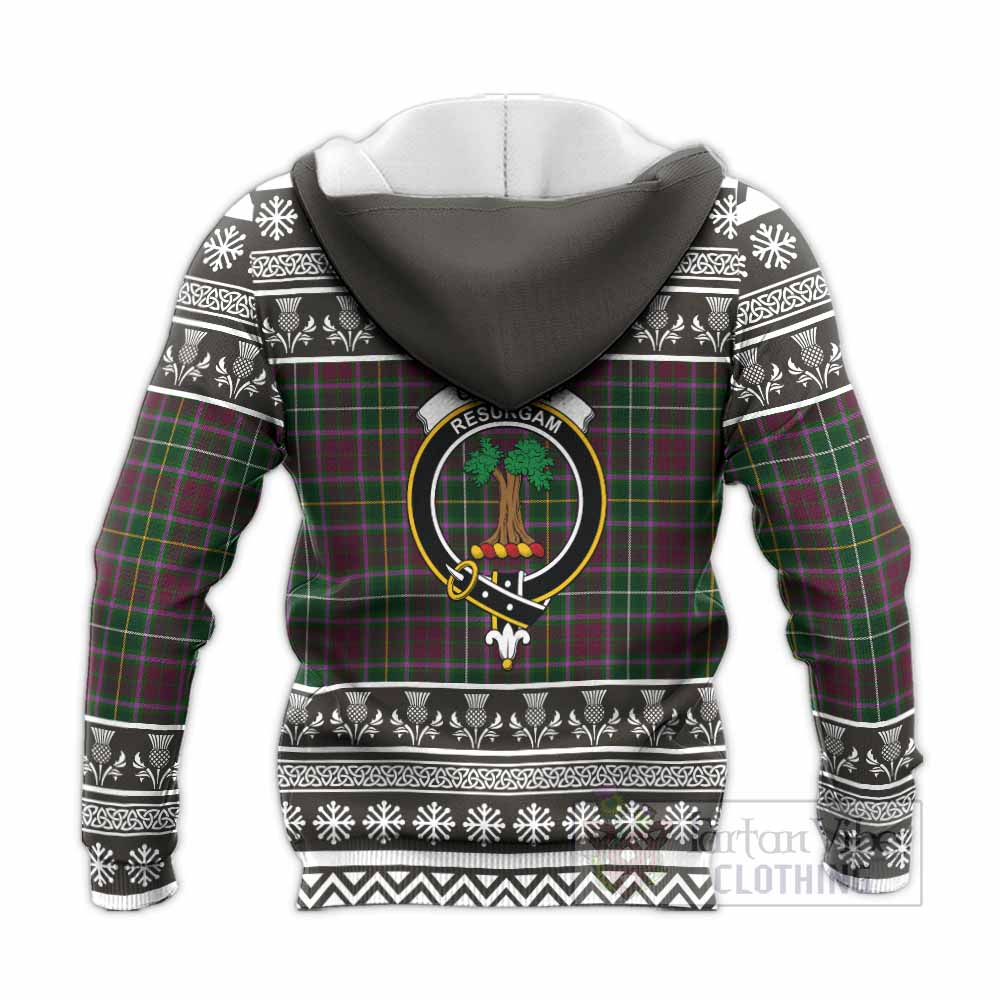 Crosbie Clan Tartan Christmas Knitted Hoodie with Family Crest - Tartan Vibes Clothing