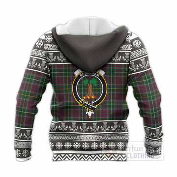 Crosbie Clan Tartan Christmas Knitted Hoodie with Family Crest - Tartan Vibes Clothing
