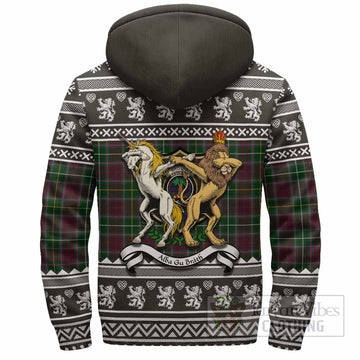 Crosbie Clan Tartan Crest Christmas Fleece Hoodie Coat of Arms Funny Style - Tartan Vibes Clothing