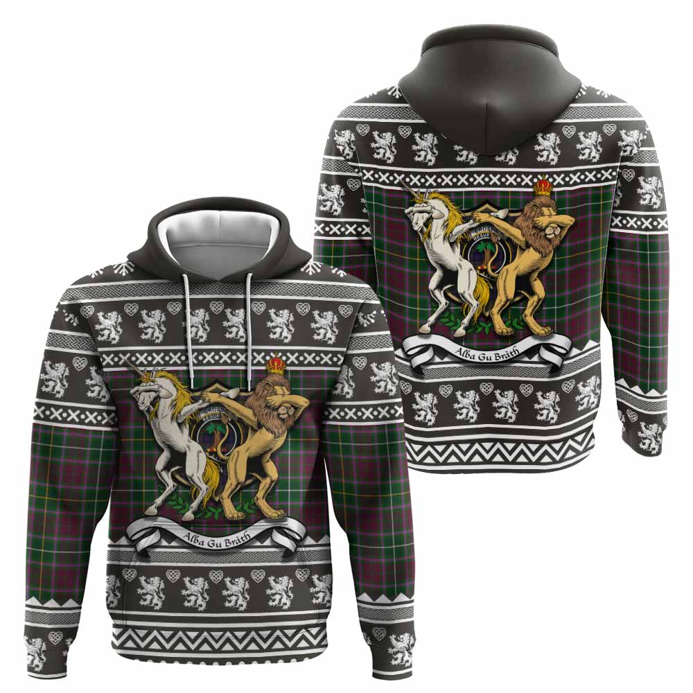 Crosbie Clan Tartan Crest Christmas Hoodie Coat of Arms Funny Style - Tartan Vibes Clothing