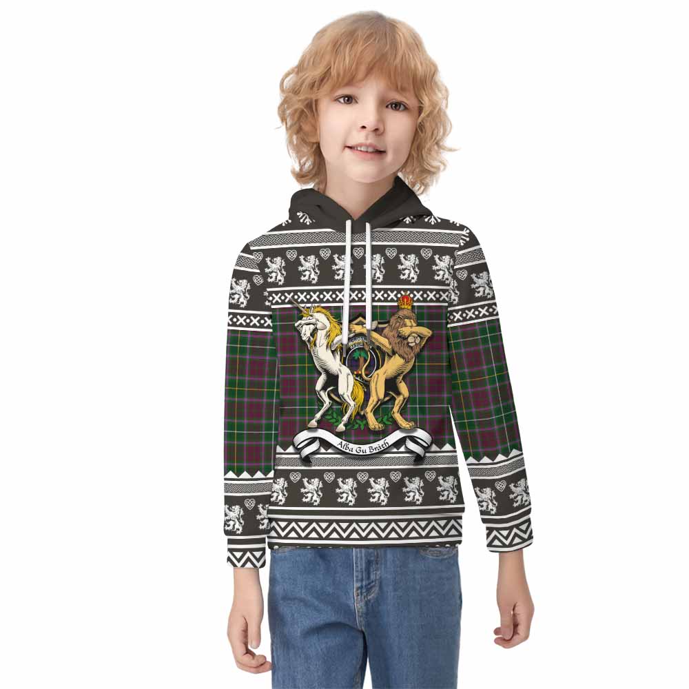 Crosbie Clan Tartan Crest Christmas Kid Hoodie Coat of Arms Funny Style - Tartan Vibes Clothing