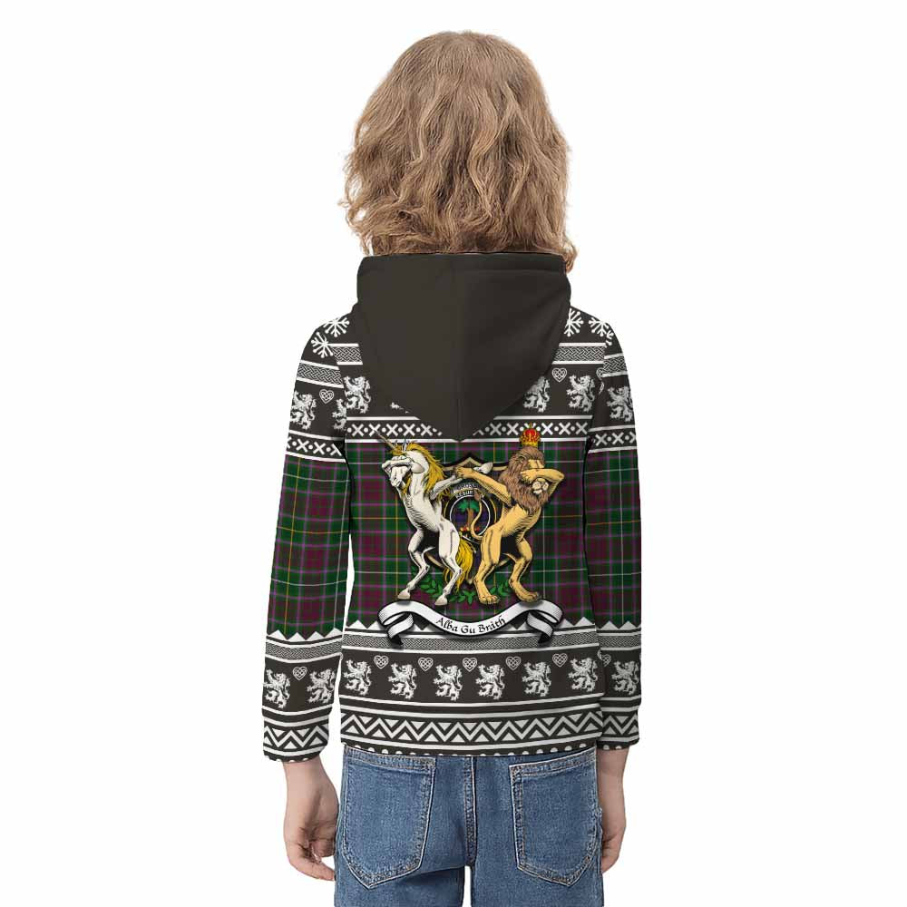 Crosbie Clan Tartan Crest Christmas Kid Hoodie Coat of Arms Funny Style - Tartan Vibes Clothing