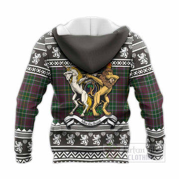 Crosbie Clan Tartan Crest Christmas Knitted Hoodie Coat of Arms Funny Style - Tartan Vibes Clothing