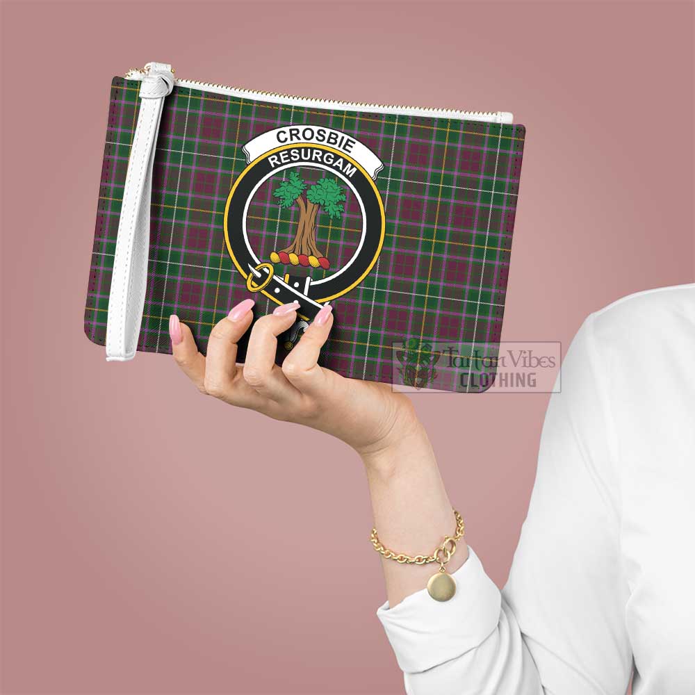 Tartan Vibes Clothing Crosbie Family Crest Tartan Clutch Bag