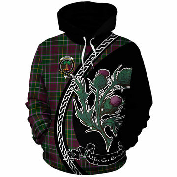 Crosbie Family Crest Tartan Cotton Hoodie Alba Thistle Inspired - Tartan Vibes Clothing