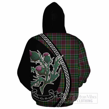 Crosbie Family Crest Tartan Cotton Hoodie Alba Thistle Inspired - Tartan Vibes Clothing