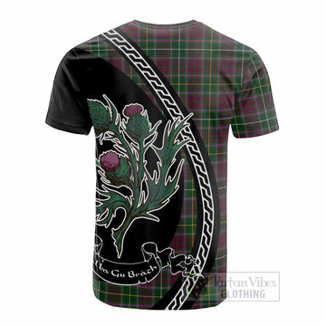 Crosbie Family Crest Tartan Cotton T-shirt Alba Thistle Inspired
