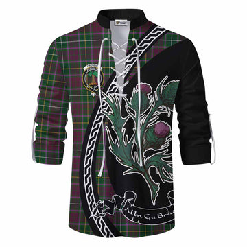 Crosbie Family Crest Tartan Ghillie Shirt Alba Thistle Inspired - Tartan Vibes Clothing