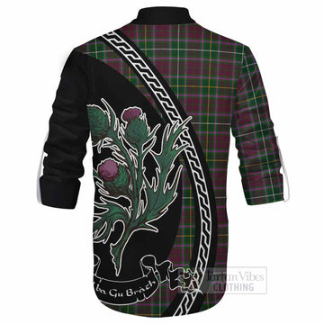Crosbie Family Crest Tartan Ghillie Shirt Alba Thistle Inspired - Tartan Vibes Clothing