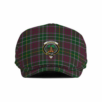 Crosbie Family Crest Tartan Jeff Cap, Tartan Flat Cap