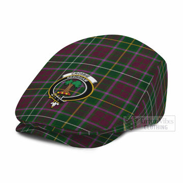 Crosbie Family Crest Tartan Jeff Cap, Tartan Flat Cap