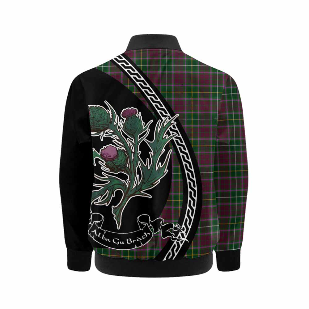 Crosbie Family Crest Tartan Kid Bomber Jacket Alba Thistle Inspired - Tartan Vibes Clothing