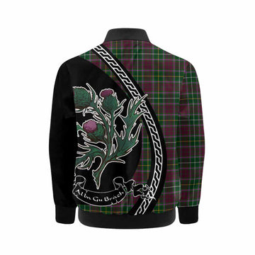 Crosbie Family Crest Tartan Kid Bomber Jacket Alba Thistle Inspired - Tartan Vibes Clothing