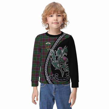 Crosbie Family Crest Tartan Kid Knitted Sweatshirt Alba Thistle Inspired - Tartan Vibes Clothing