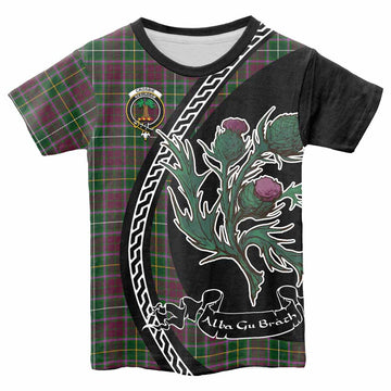 Crosbie Family Crest Tartan Kid T-shirt Alba Thistle Inspired - Tartan Vibes Clothing