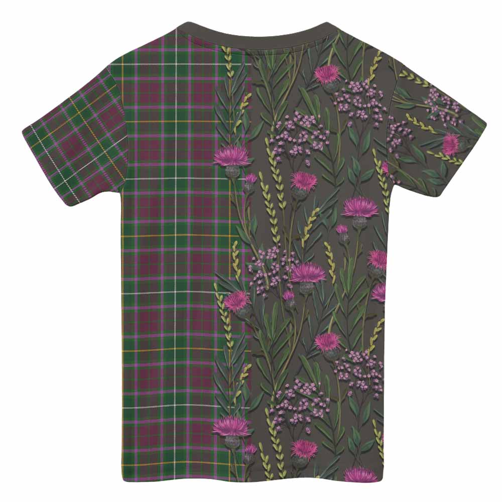 Crosbie Family Crest Tartan Kid T-shirt Scottish Thistle Flower Pattern Half Style - Tartan Vibes Clothing
