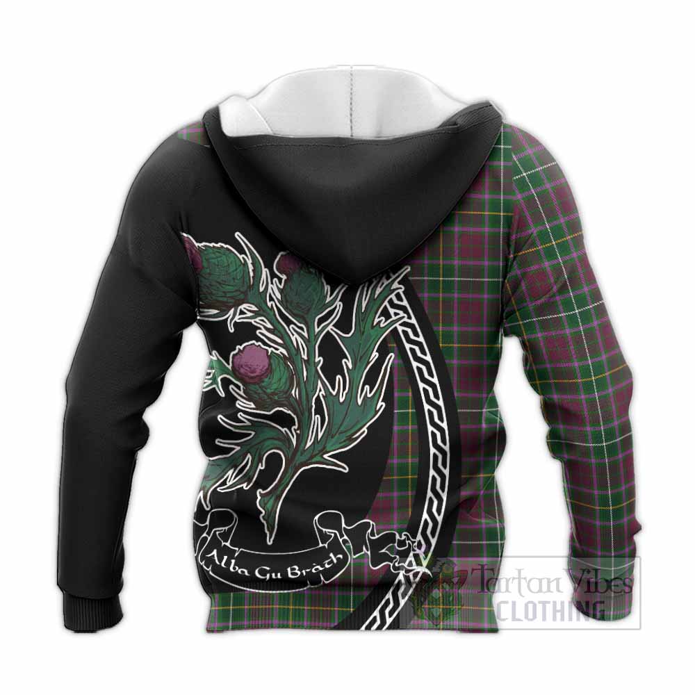 Crosbie Family Crest Tartan Knitted Hoodie Alba Thistle Inspired - Tartan Vibes Clothing