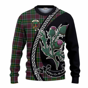 Crosbie Family Crest Tartan Knitted Sweater Alba Thistle Inspired - Tartan Vibes Clothing