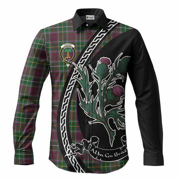 Crosbie Family Crest Tartan Long Sleeve Button Shirts Alba Thistle Inspired - Tartan Vibes Clothing