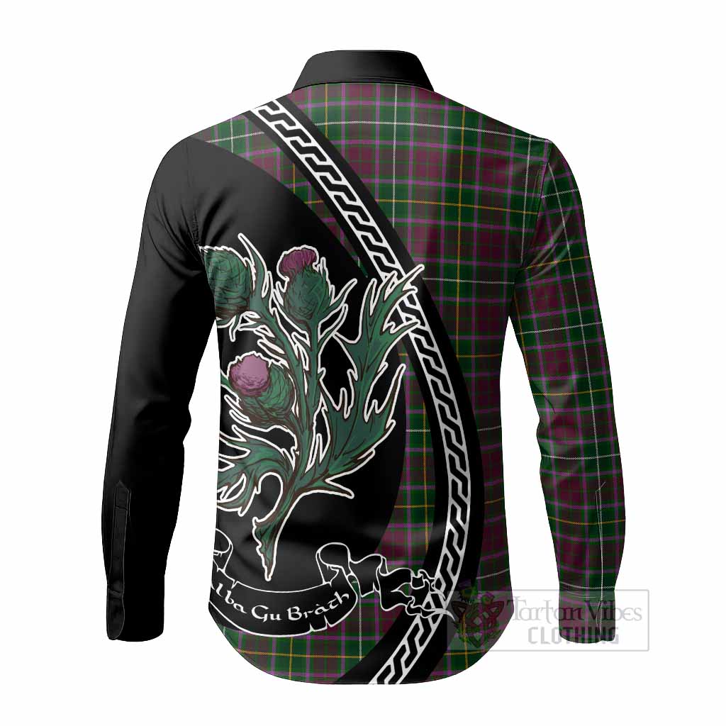 Crosbie Family Crest Tartan Long Sleeve Button Shirts Alba Thistle Inspired - Tartan Vibes Clothing