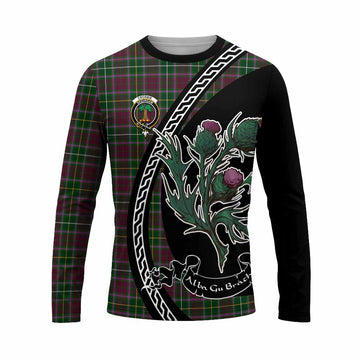 Crosbie Family Crest Tartan Long Sleeve T-Shirt Alba Thistle Inspired - Tartan Vibes Clothing