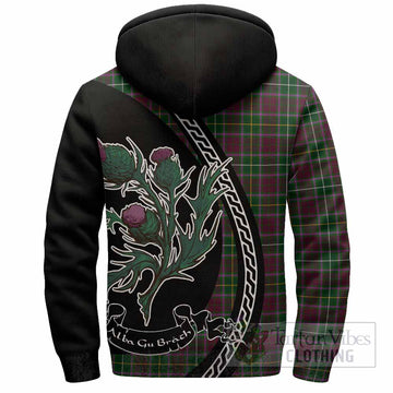 Crosbie Family Crest Tartan Sherpa Hoodie Alba Thistle Inspired - Tartan Vibes Clothing