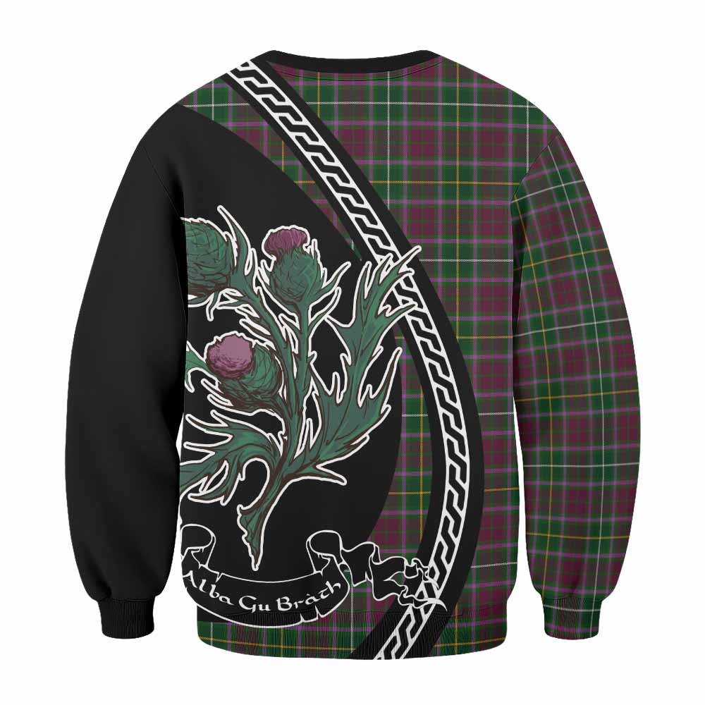 Crosbie Family Crest Tartan Sweatshirt Alba Thistle Inspired - Tartan Vibes Clothing