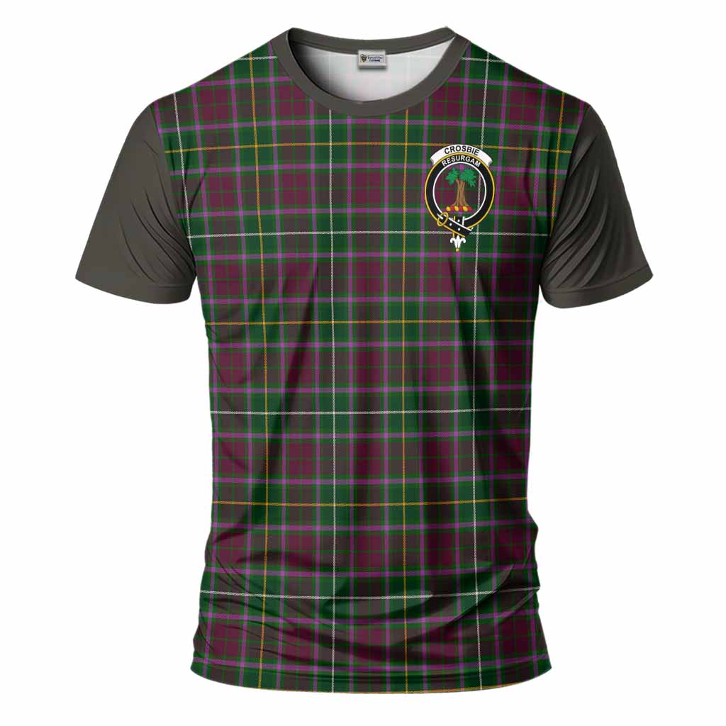 Crosbie Tartan Accent T-Shirt with Family Crest